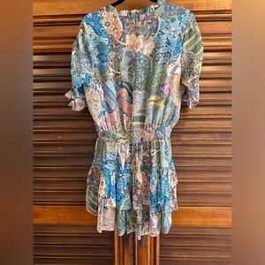 Misa Los Angeles Becca Dress Casablanca Blue- multi paisley size Medium